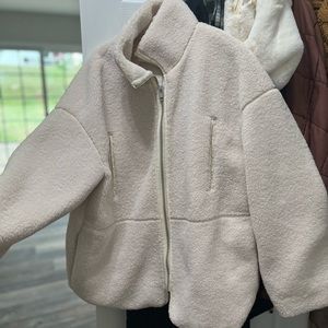 Cream fleece jacket